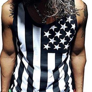 Men's Tank Top American Flag Athletic Fit